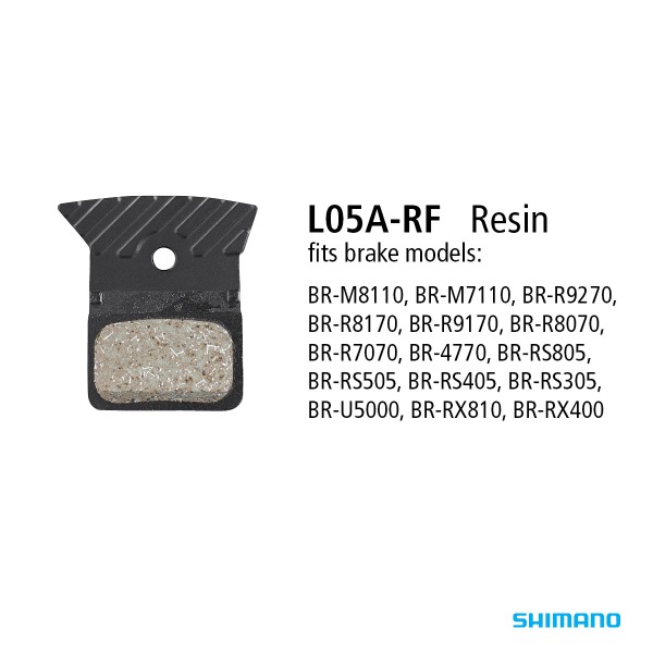 Shimano L05A-RF Disc Brake Pad and Spring - Resin Compound