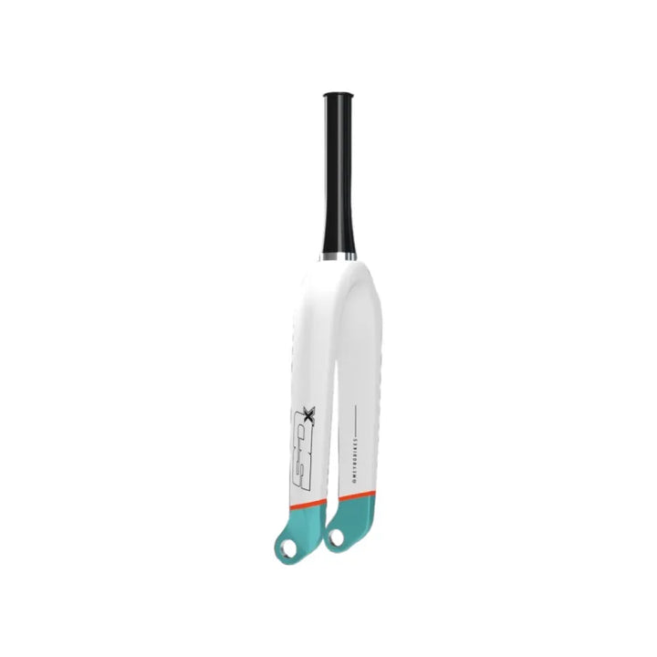 SD Carbon Fork V2 Pro Tapered, 20 Mm Matte White/Orange/Teal